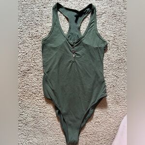 Pac Sub La Hearts Olive Green Bodysuit